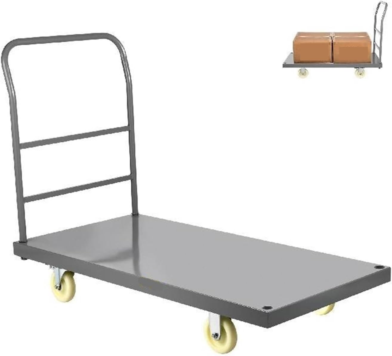 2000LB Steel Flatbed Platform Truck Heavy Duty Dolly