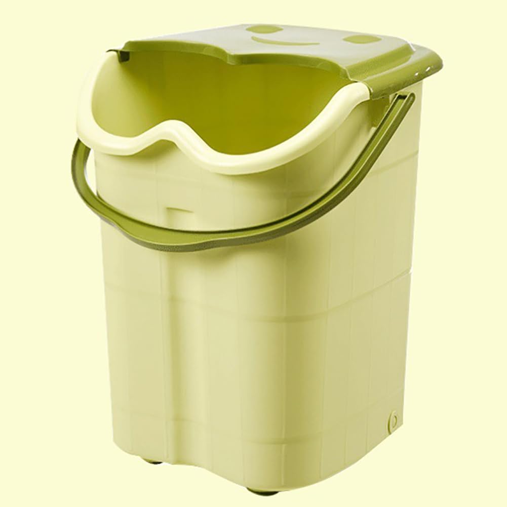 Extra Deep Foot Soak Tub with Wheels Calf Spa Basin Drain System