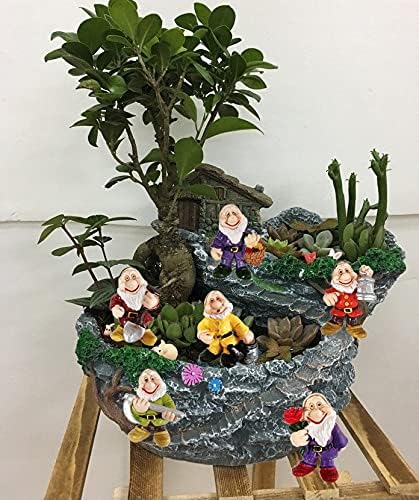 6Pcs Mini Garden Gnomes Resin Fairy Decor Small Outdoor Set