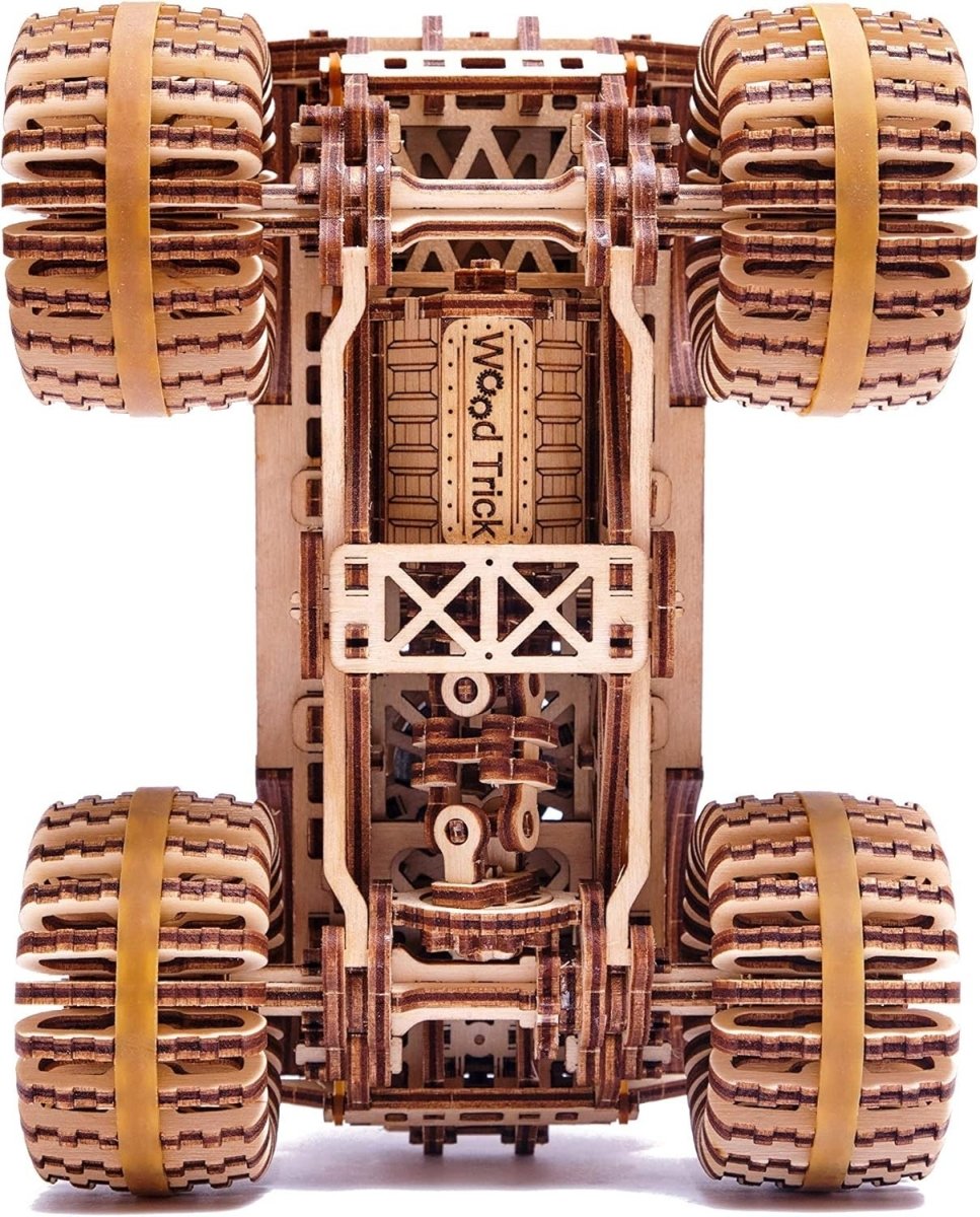 556pc Monster Truck 3D Wooden Puzzle Mechanical DIY Model Kit Build - Kwikley