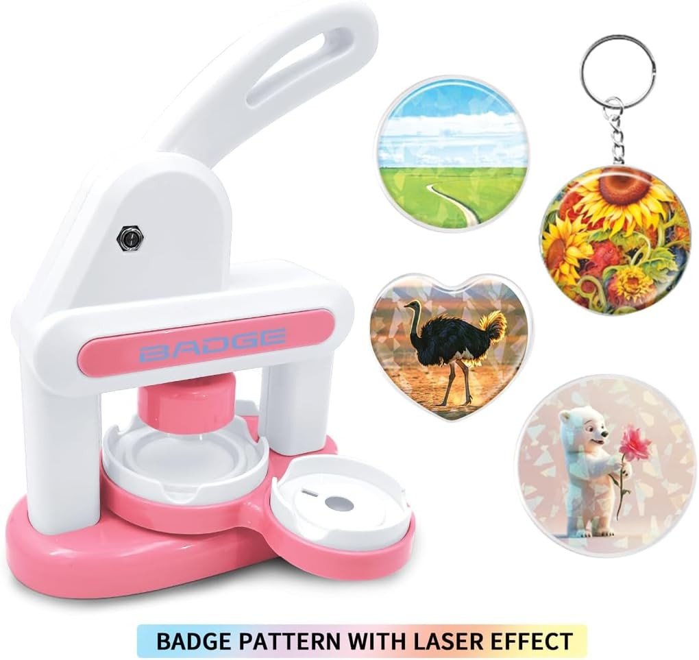 55mm Button Badge Maker Press Kit DIY Pin Machine Kids Crafts - Kwikley
