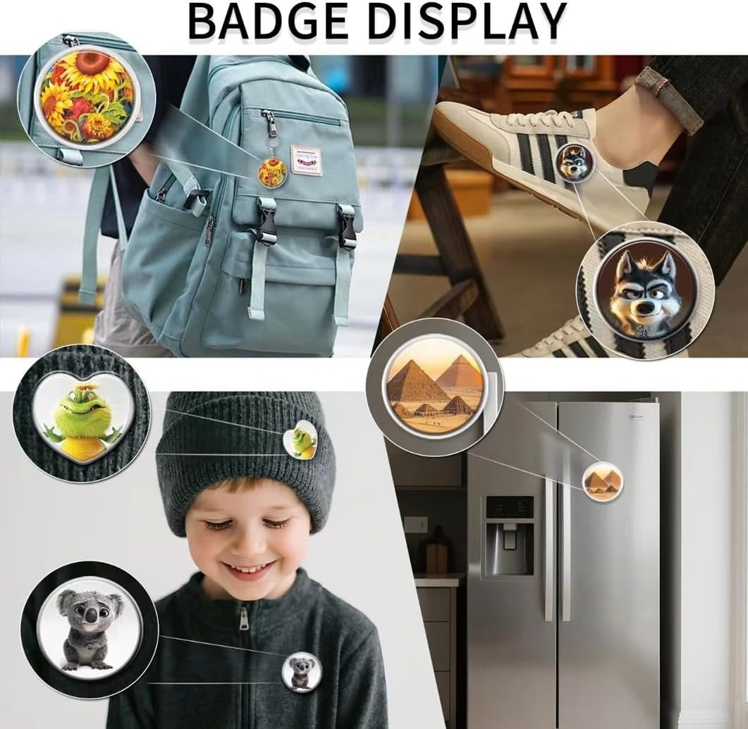 55mm Button Badge Maker Press Kit DIY Pin Machine Kids Crafts - Kwikley