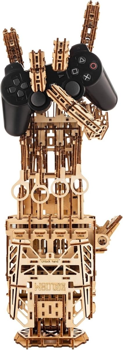 586pc Robotic Hand 3D Wooden Puzzle Mechanical DIY Engineering Model - Kwikley