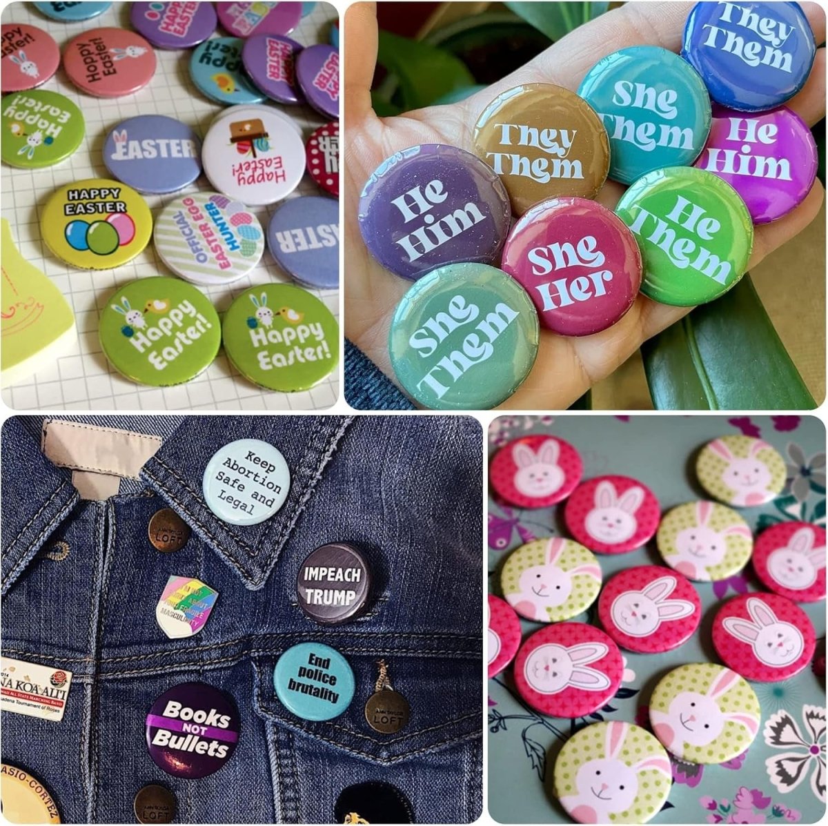 58mm Badge Button Maker Press Kit Magnetic Pin DIY Button Machine Set - Kwikley