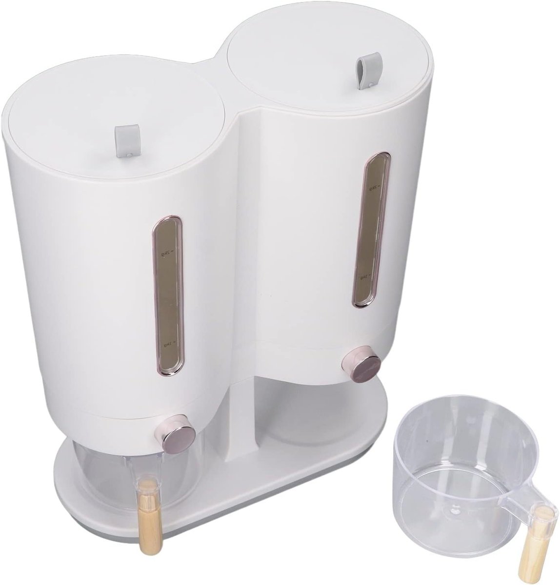 5KG Japanese Rice Storage Bucket Double Dispenser Press Lid Grain Bin - Kwikley