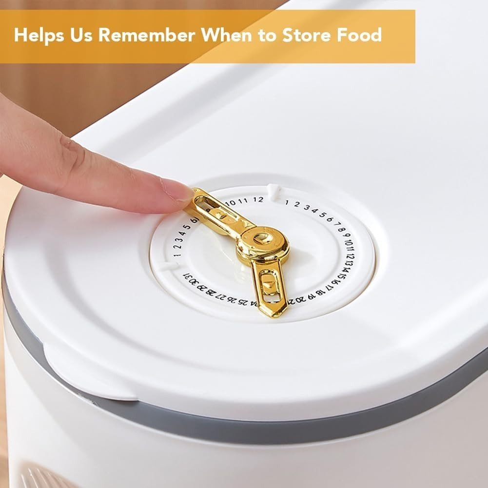 5KG Rice Dispenser Airtight Press Type Grain Storage Bin - Kwikley