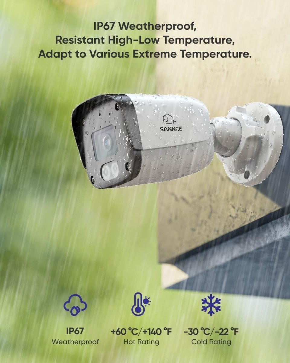 5MP PoE Bullet Security Camera Audio AI Human Vehicle Detection IP67 - Kwikley