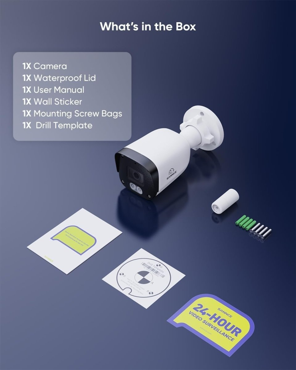 5MP PoE Bullet Security Camera Audio AI Human Vehicle Detection IP67 - Kwikley