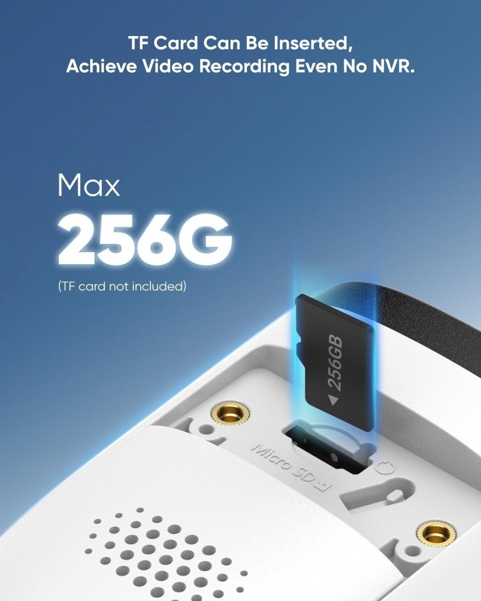 5MP PoE Security Camera Outdoor Two Way Audio AI Detection IP67 CCTV - Kwikley