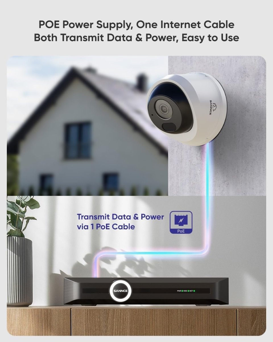 5MP PoE Security Cameras with Audio AI Human Vehicle Detection 2 Pack - Kwikley