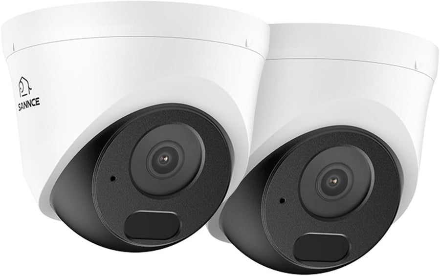 5MP PoE Security Cameras with Audio AI Human Vehicle Detection 2 Pack - Kwikley