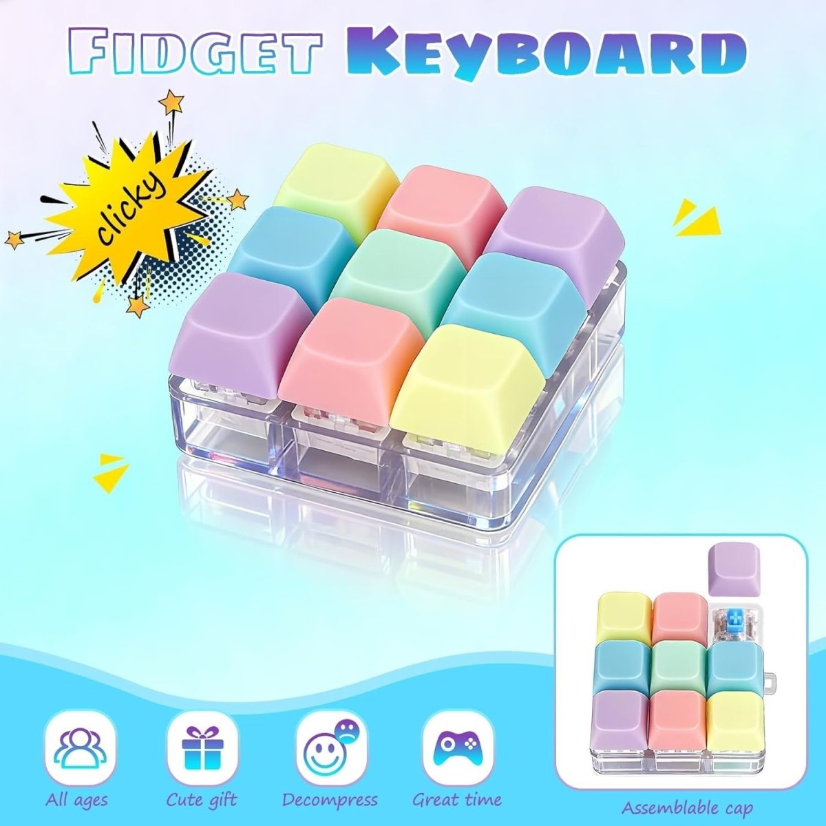 5pcs Fidget Spinner Chain Cube Set Stress Relief ADHD Focus Toys - Kwikley
