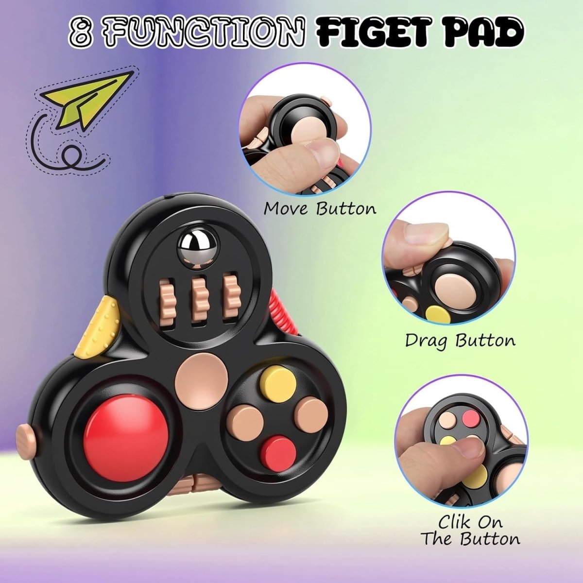 5pcs Fidget Spinner Chain Cube Set Stress Relief ADHD Focus Toys - Kwikley
