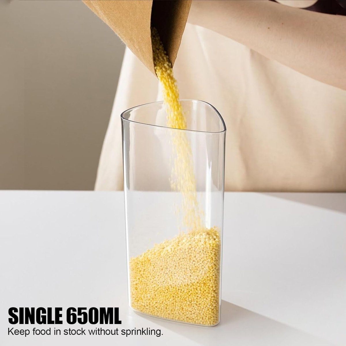 6 Grid Rotating Rice Dispenser Airtight Grain Cereal Storage Bin - Kwikley