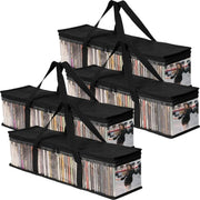 6 Pack DVD Storage Bags Clear Media Organizer Cases w Handles Zip - Kwikley
