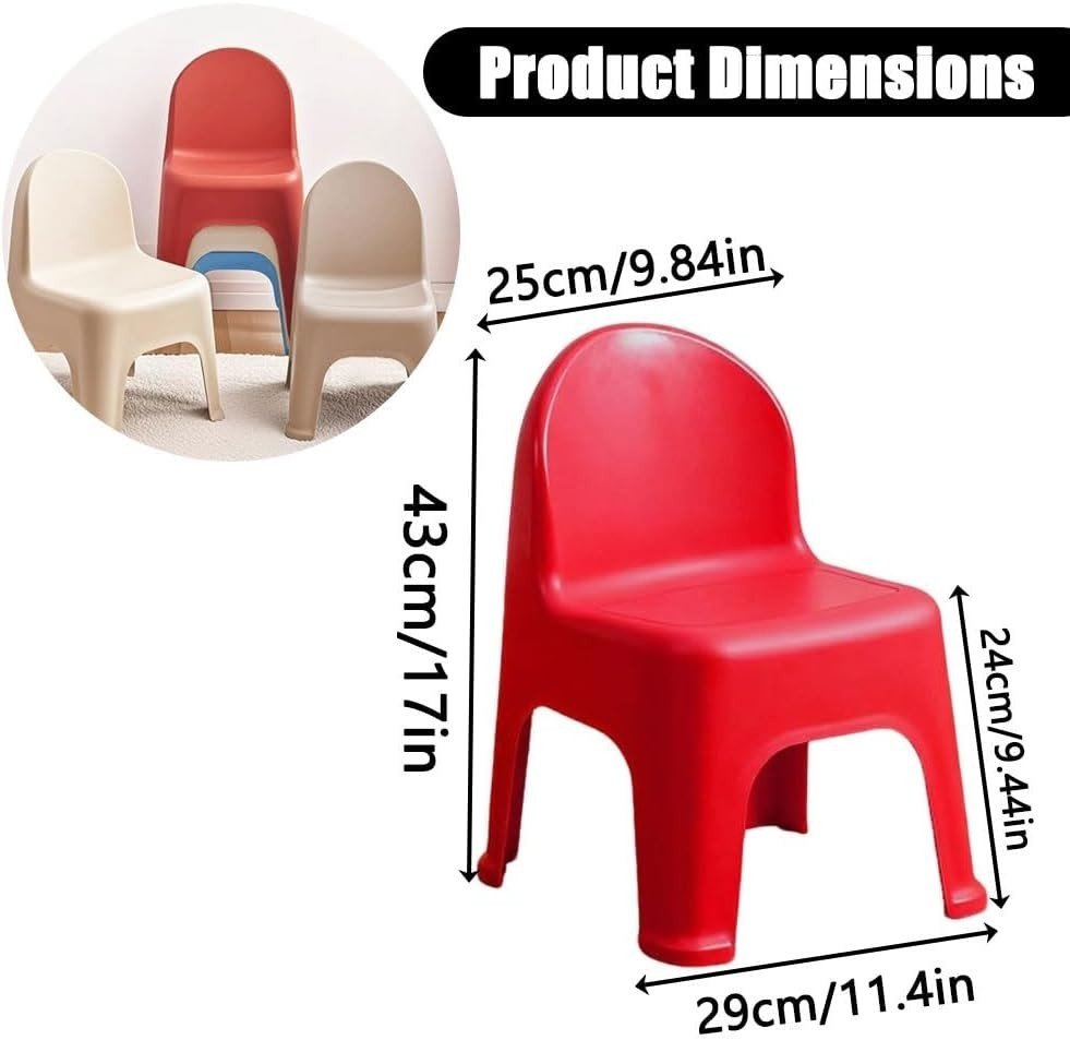 6 - Pack Stackable Toddler Classroom Chairs Plastic School Stools - Kwikley