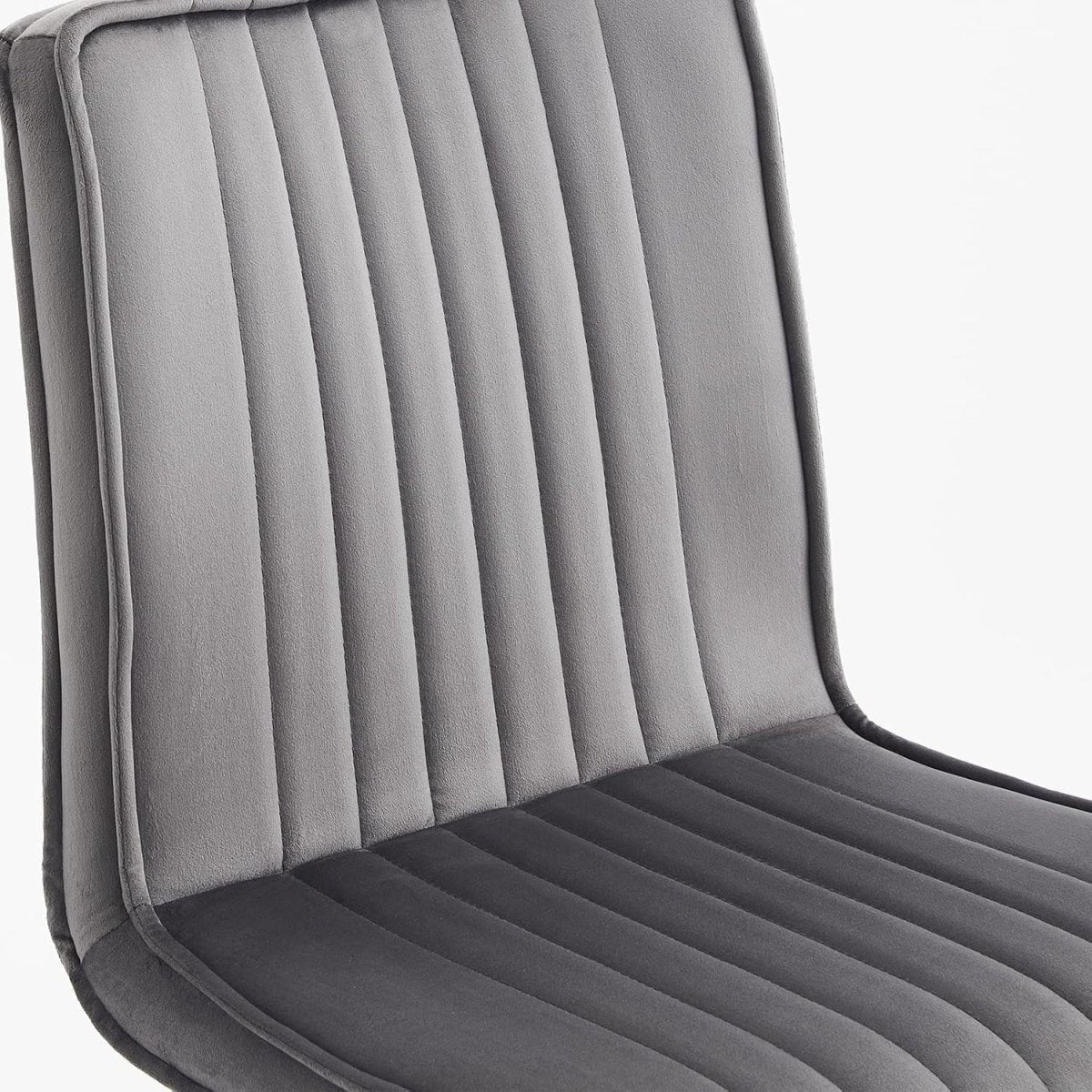 6 Pack Velvet Dining Chairs Upholstered Kitchen Chairs Metal Legs Grey - Kwikley