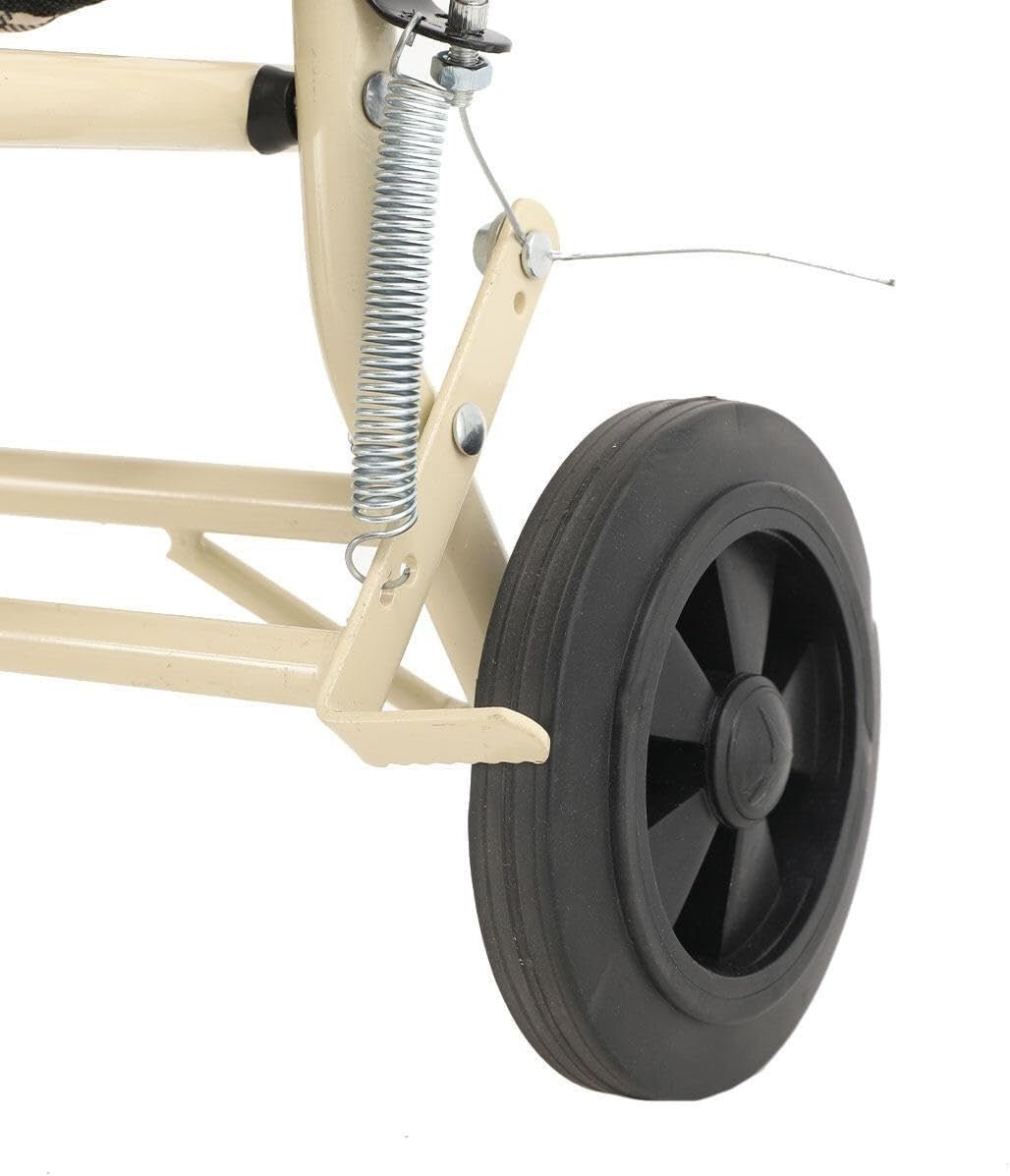 6 - Wheel Folding Shopping Trolley with Seat, Handbrake & Removable Bag - Kwikley