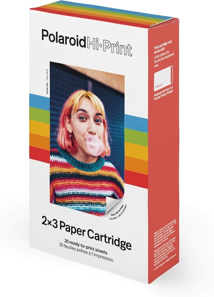 60 Sheets Photo Paper Cartridge 2x3 Sticky Back Printer Refill Pack - Kwikley