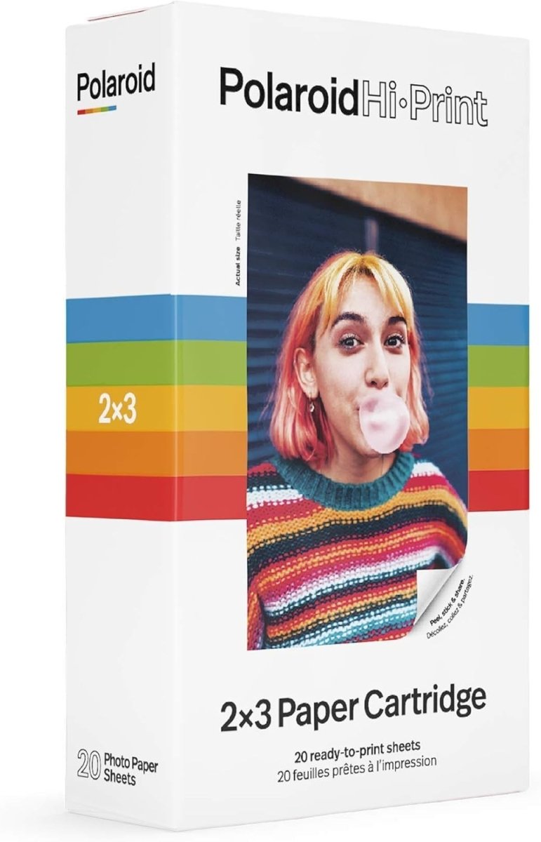 60 Sheets Photo Paper Cartridge 2x3 Sticky Back Printer Refill Pack - Kwikley