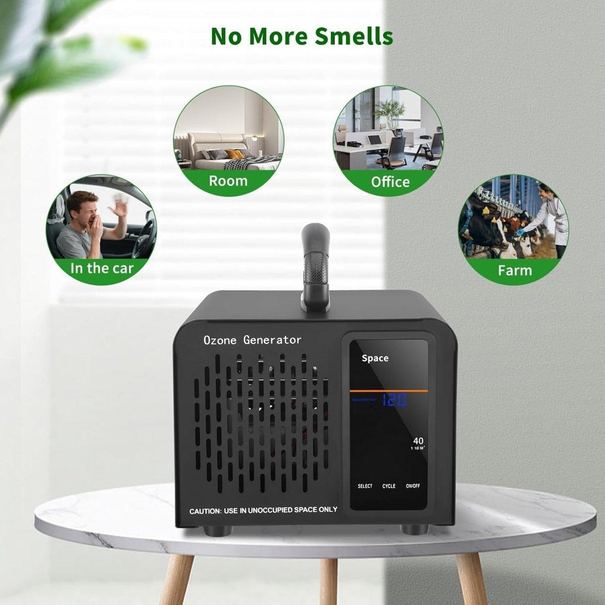 60000mg Ozone Generator Air Purifier Odour Smoke Removal Timer - Kwikley