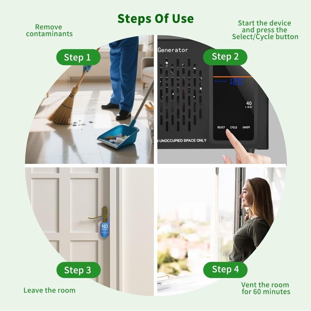 60000mg Ozone Generator Air Purifier Odour Smoke Removal Timer - Kwikley