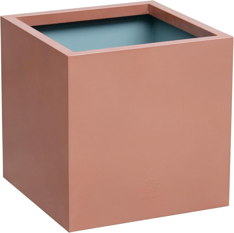 60cm Copper Cube Planter Large Metal Zinc Outdoor Garden Pot - Kwikley