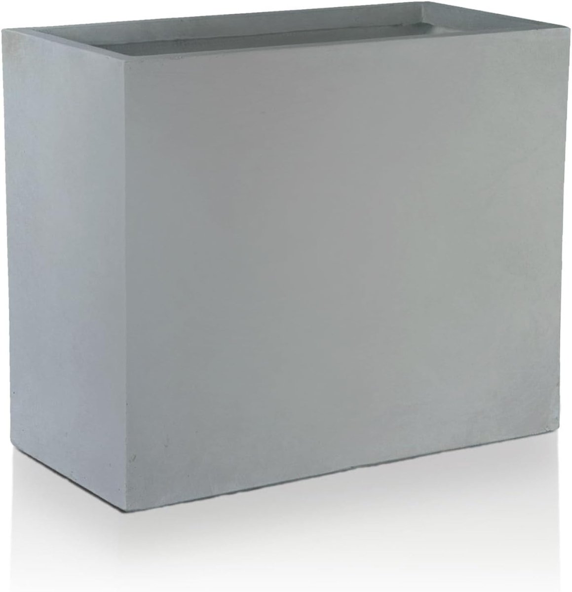 60cm Large Trough Planter Grey Stone Effect Outdoor Plant Pot - Kwikley