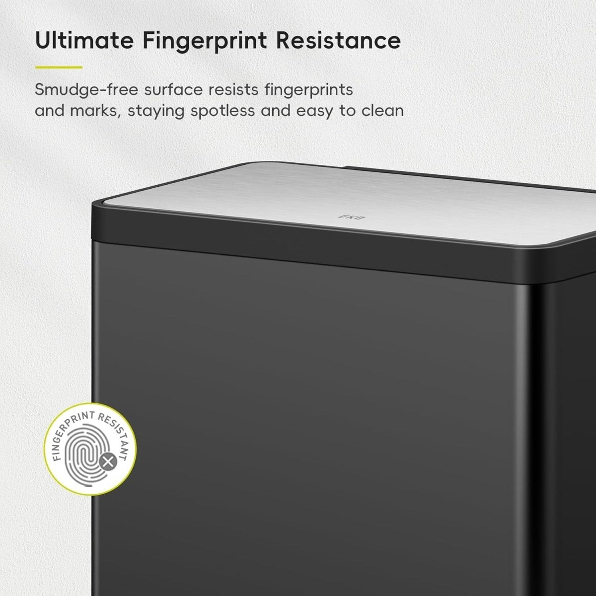 60L Dual Recycling Kitchen Bin 30L+30L Matt Black Soft - Kwikley