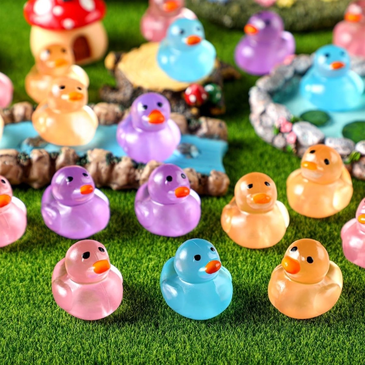 60pcs Mini Duck Sensory Fidget Toys Stress Relief Cute Squeeze Gifts - Kwikley