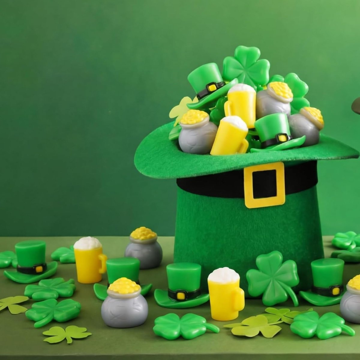 60pcs St Patrick’s Day Mini Shamrock Squeeze Fidget Toys Stress Relief - Kwikley