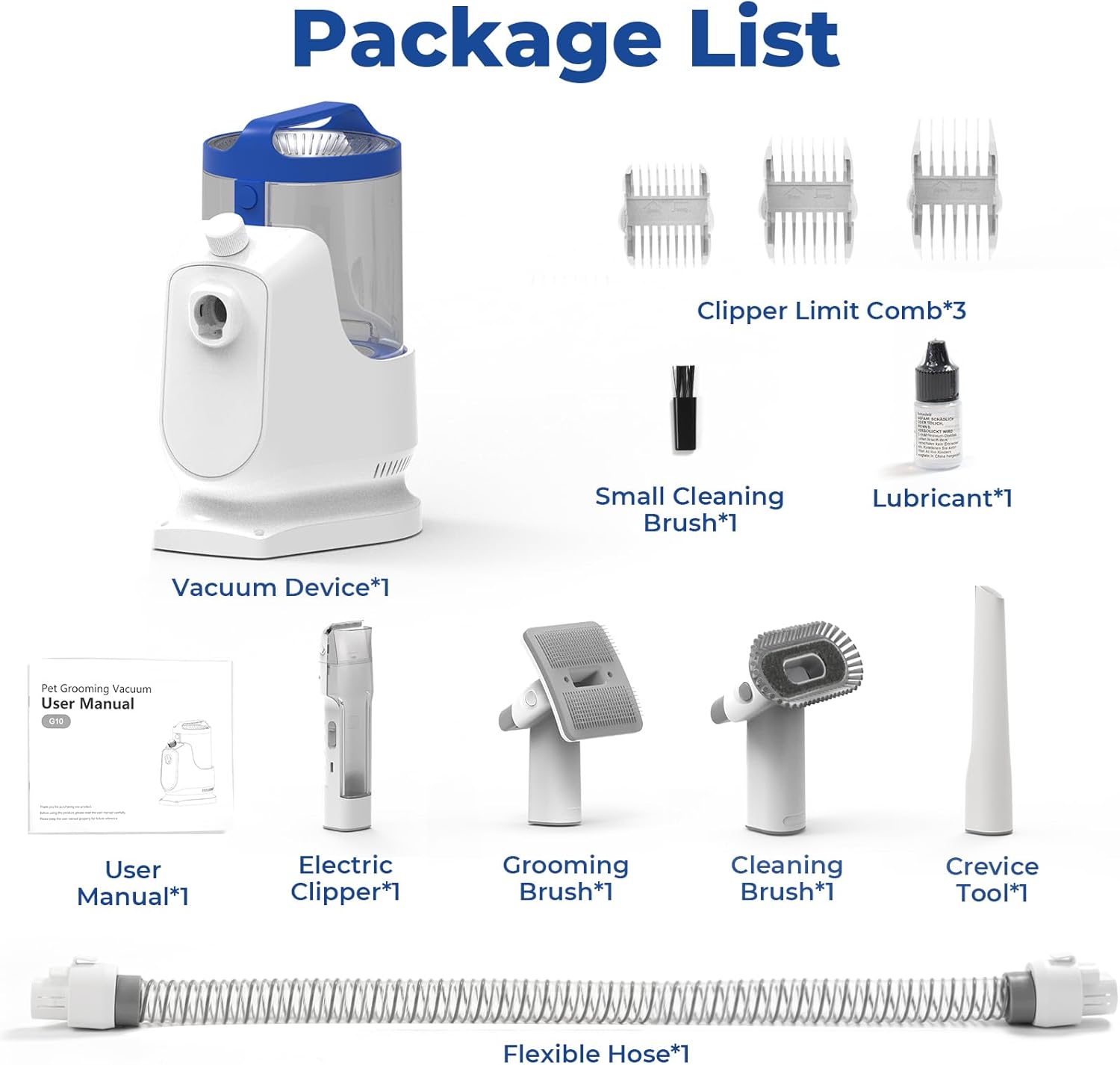 Dog Grooming Vacuum 12000Pa 3L Clipper Kit Low Noise