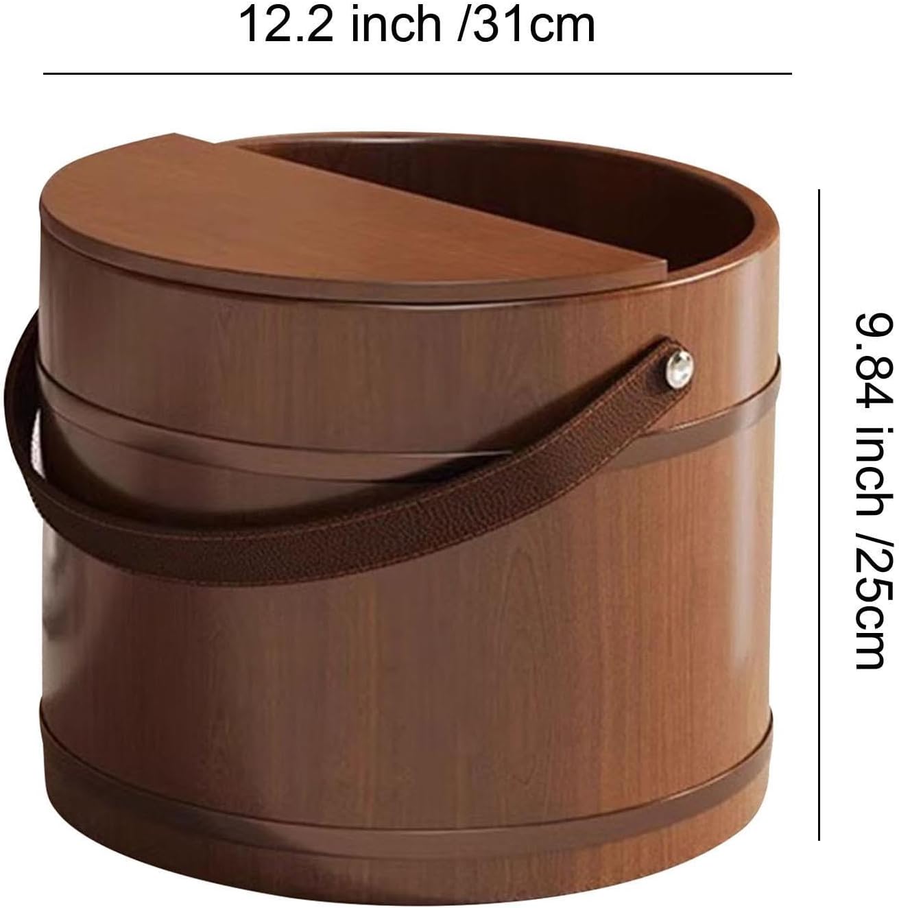Natural Wooden Foot Soak Tub Portable Pedicure Spa Bucket Basin