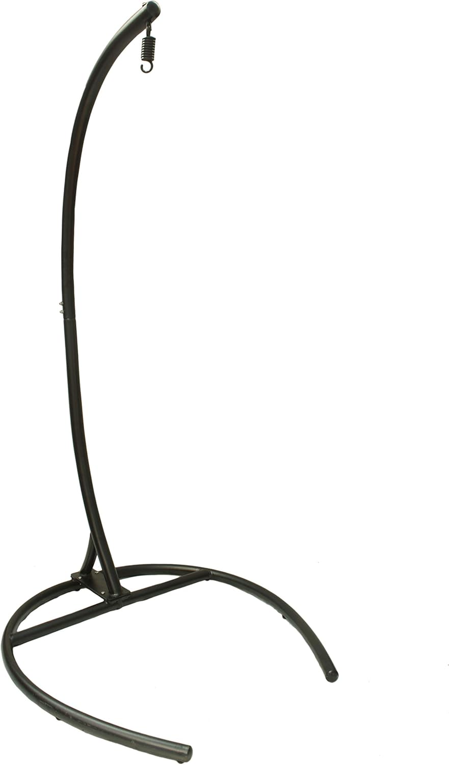Hanging Egg Chair with Stand Grey Rattan Cushion Set