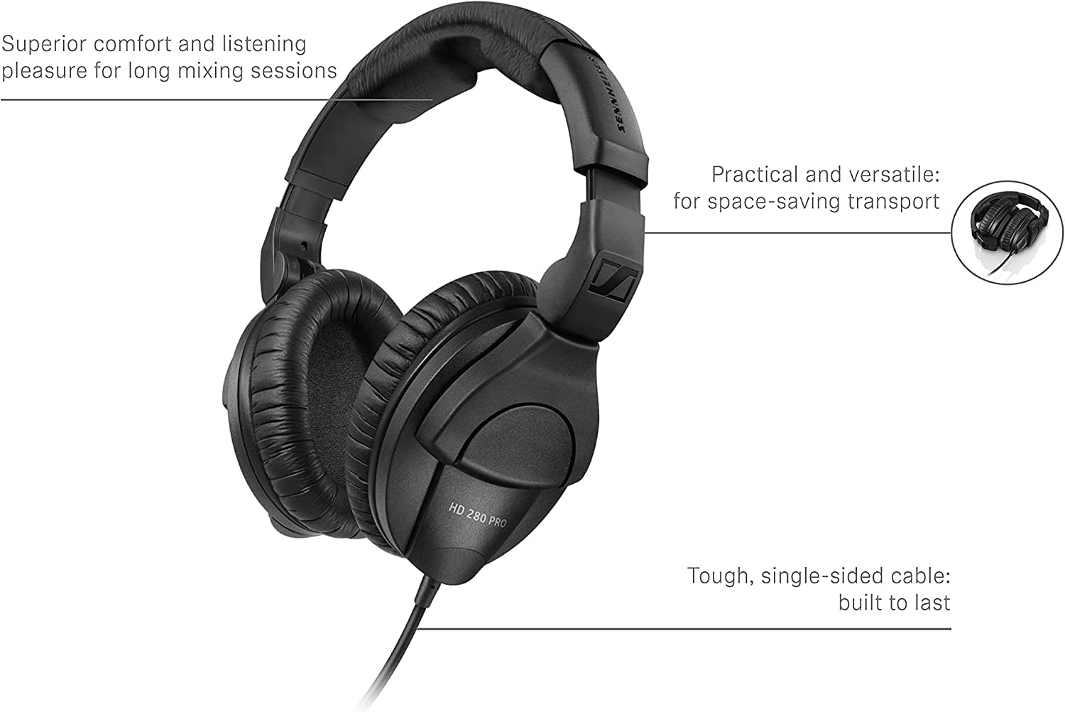 Professional Studio Monitoring Headphones Closed Back Over Ear DJ