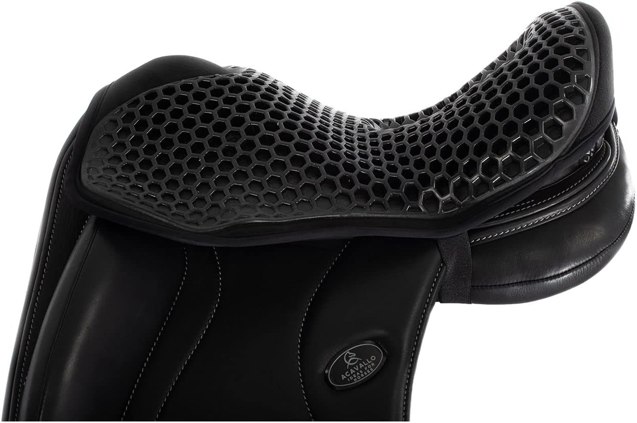 Black Dressage Gel Seat Cushion 20mm Size M Coccyx Relief