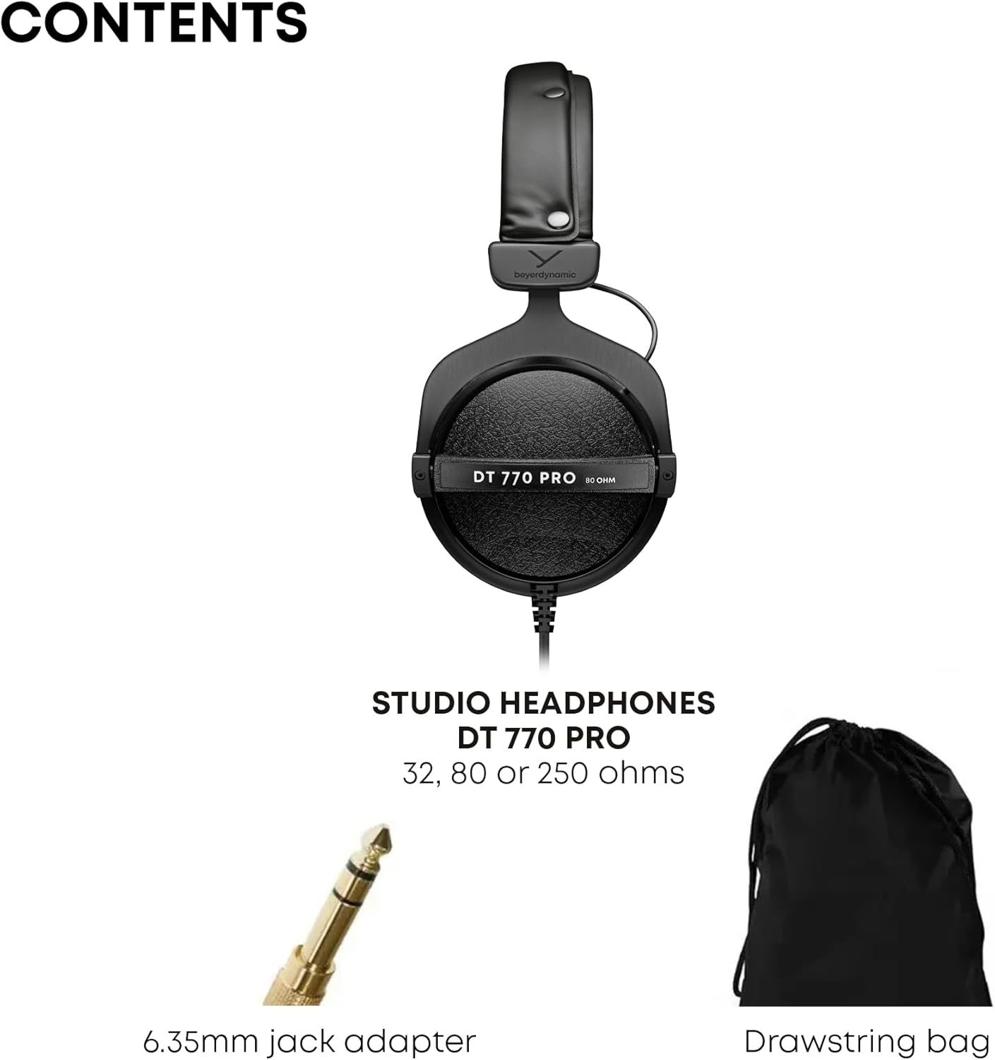 Closed Back Studio Monitoring Headphones 250 Ohm Over Ear High Resolution