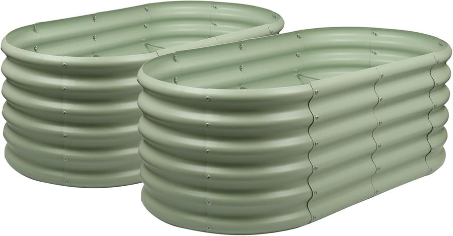 Raised Garden Bed Set 2 Steel Planter 120x60x45cm
