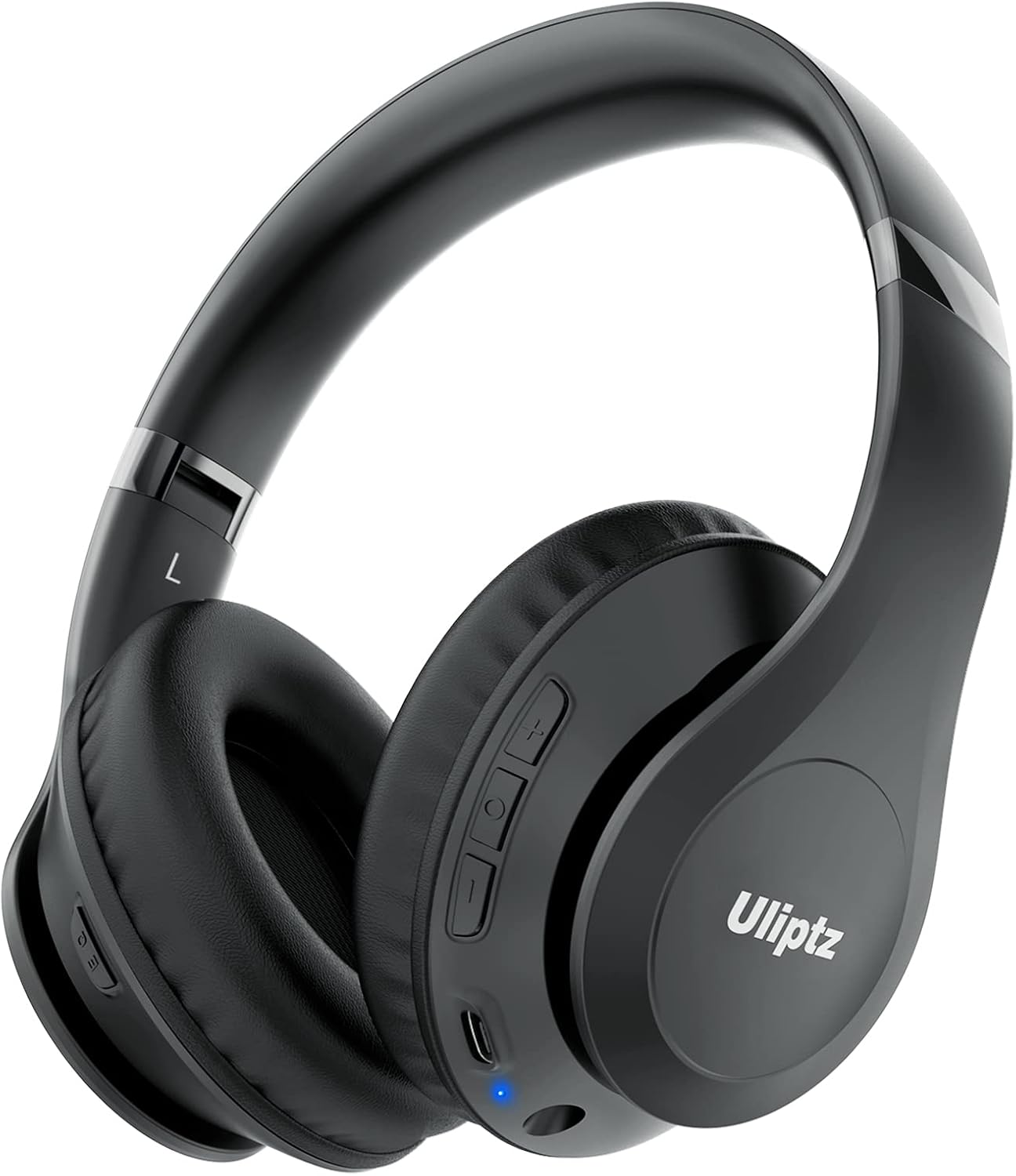 Wireless Bluetooth Over Ear Headphones 65Hr Battery 6 EQ Modes Black