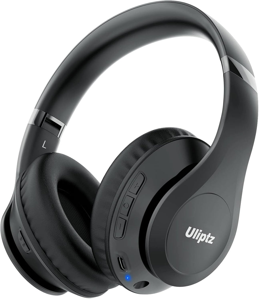 Wireless Bluetooth Over Ear Headphones 65Hr Battery 6 EQ Modes Black