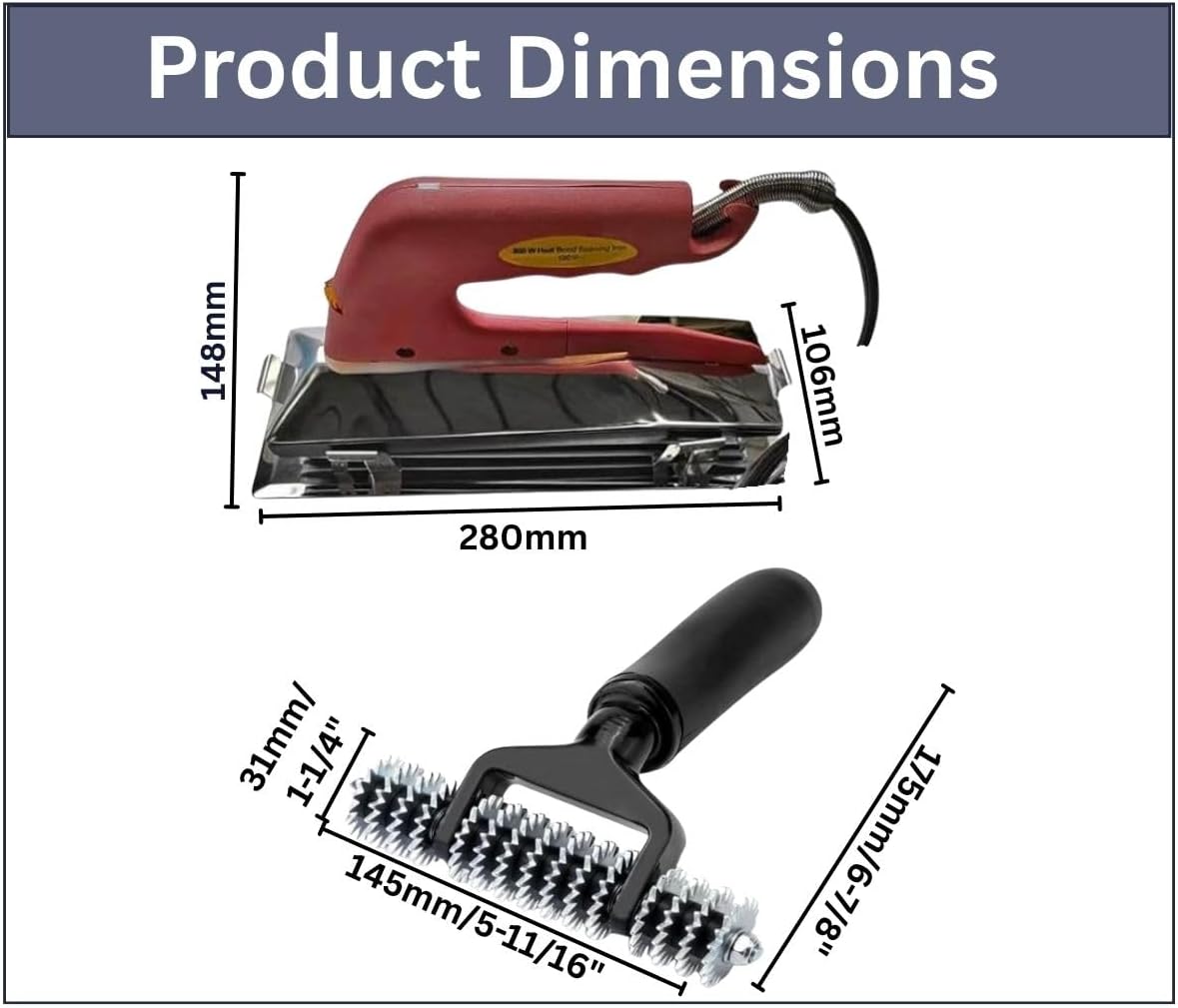Carpet Seaming Iron 800W with Star Pile Grooming Roller Tool Set