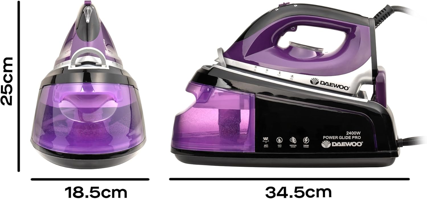 Steam Generator Iron 2400W 1.2L Tank Ceramic Soleplate Anti Calc