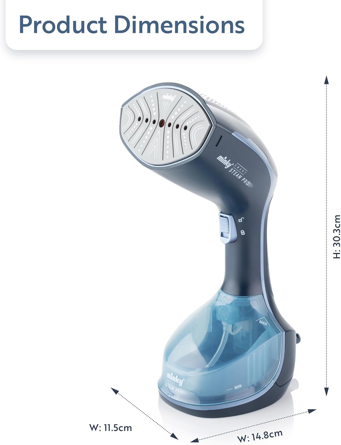 Handheld Garment Steamer 1500W Fast Heat 250ml Tank Fabric Brush