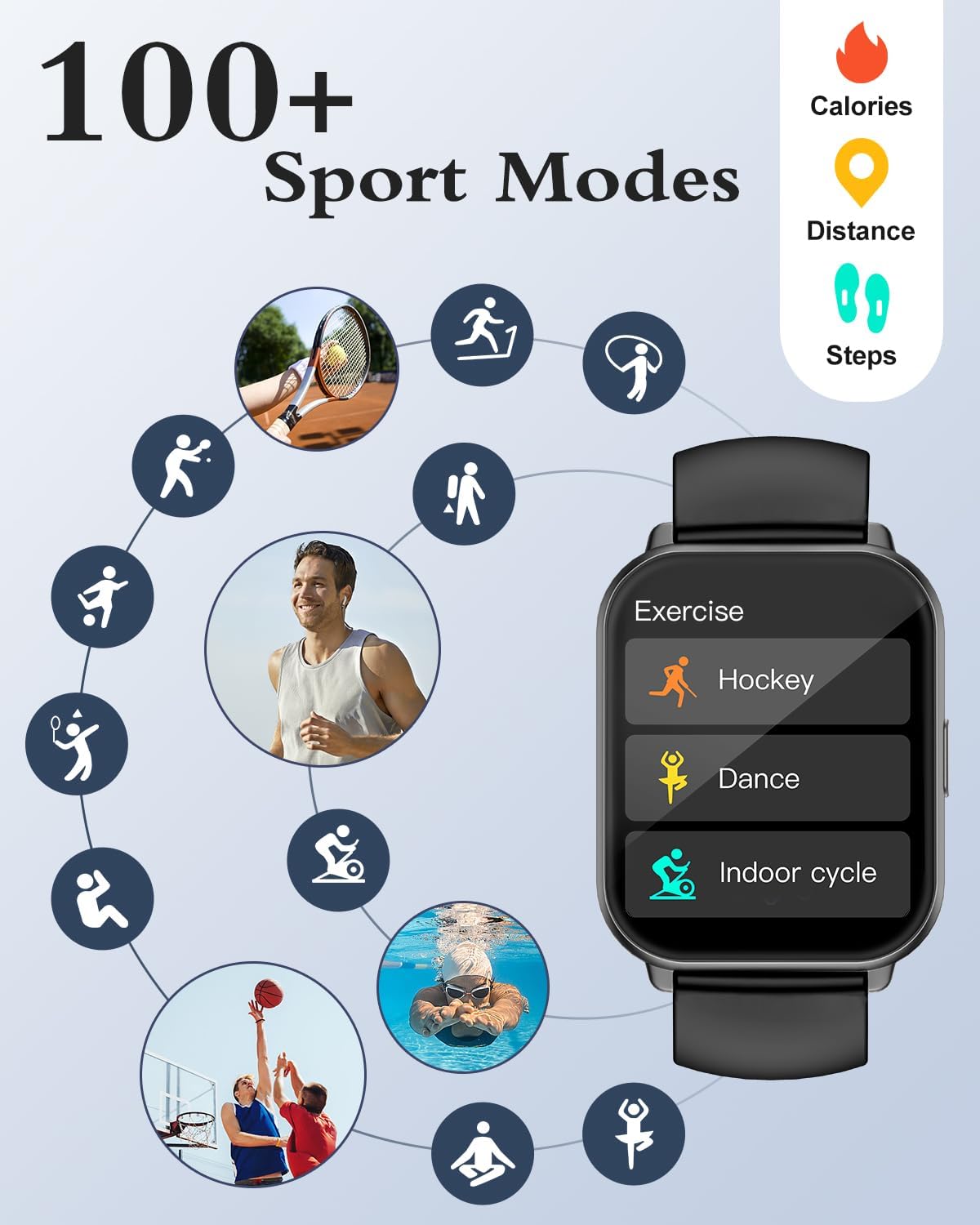 Smart Watch Bluetooth Calling Fitness Tracker HD Touch Screen