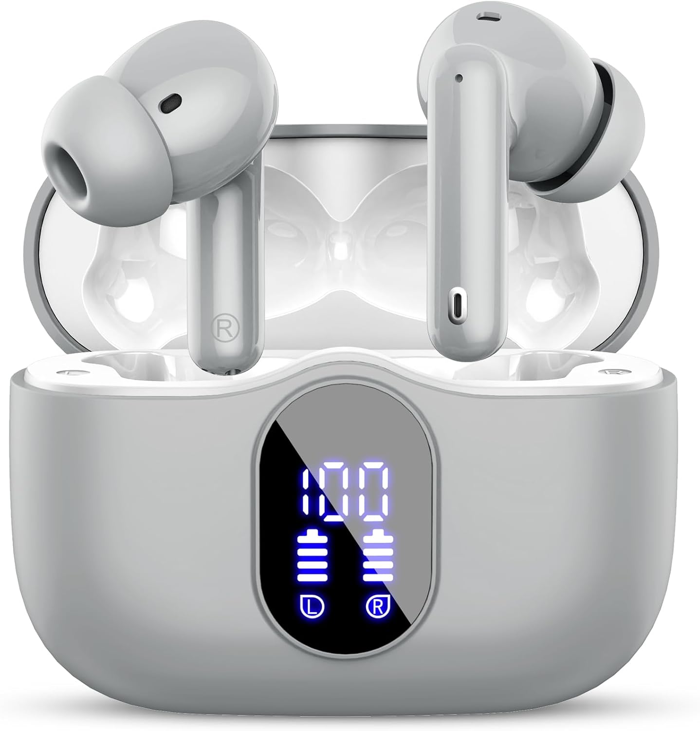 Mini Bluetooth 5.3 Wireless Earbuds ENC Mic Deep Bass 36H LED