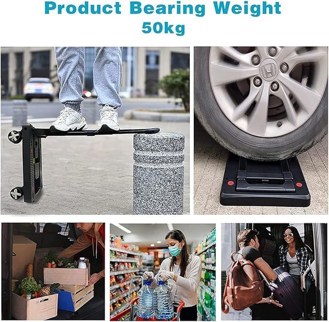 Folding Sack Barrow Hand Truck 50KG 4 Wheel Aluminium