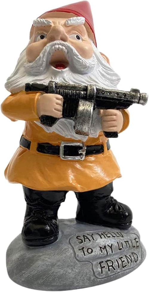 Funny Garden Gnome Statue Resin Outdoor Indoor Decor Figurine
