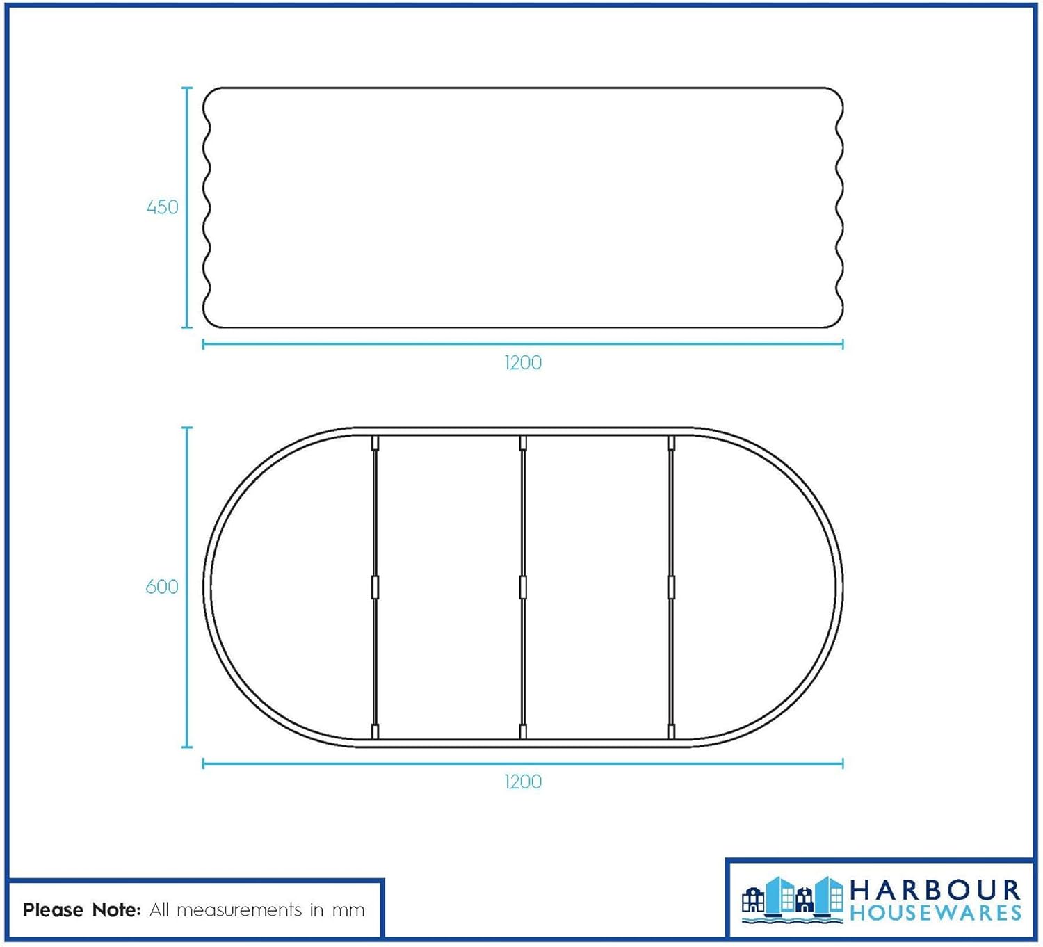 Raised Garden Bed Set 2 Steel Planter 120x60x45cm