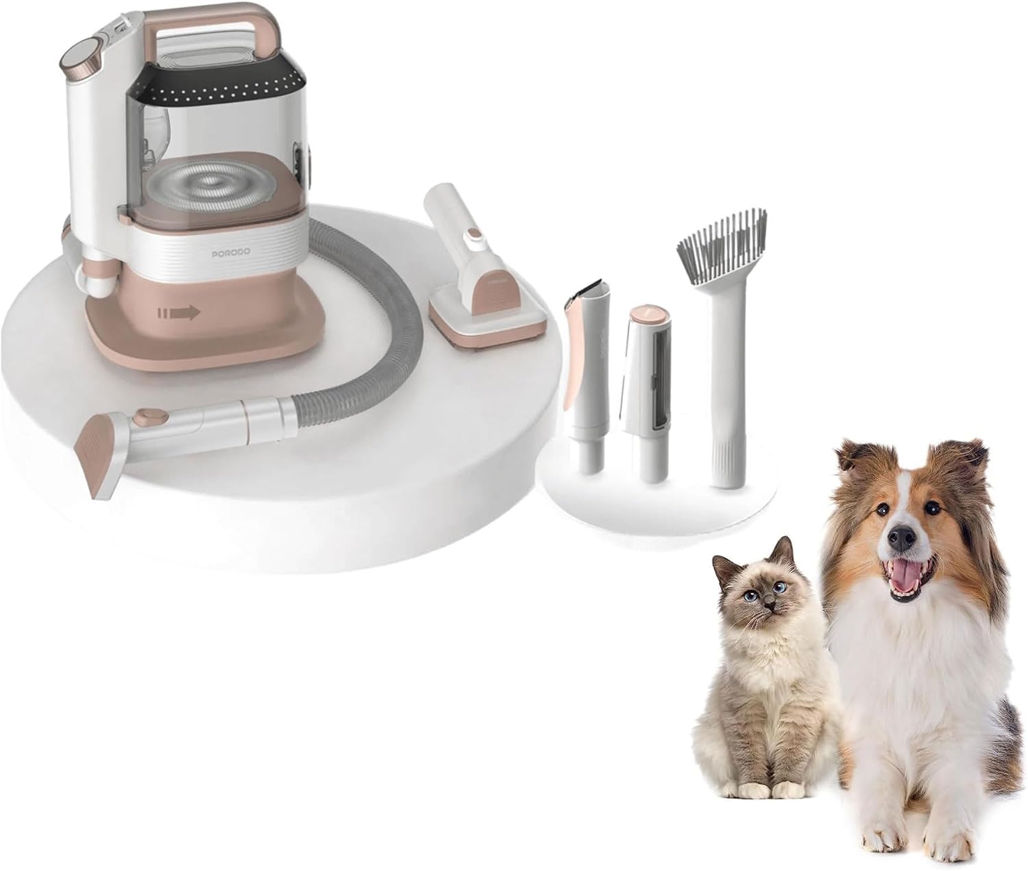 Pet Grooming Vacuum Kit 13500Pa 7 Tool Cordless Clipper 3.2L