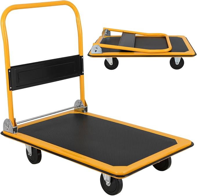 300KG Folding Platform Trolley Flatbed Push Cart Dolly